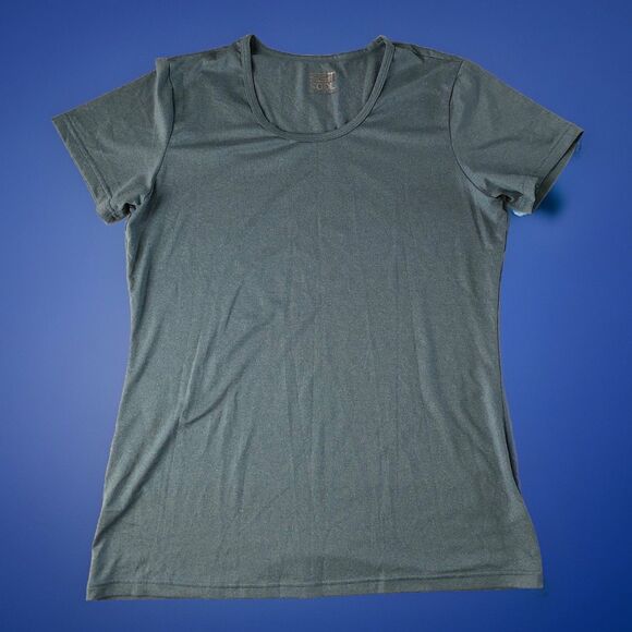 32 Degrees Cool Women’s Scoop Neck T-Shirt Short Sleeve Blue Grey Size Medium - Picture 2 of 12